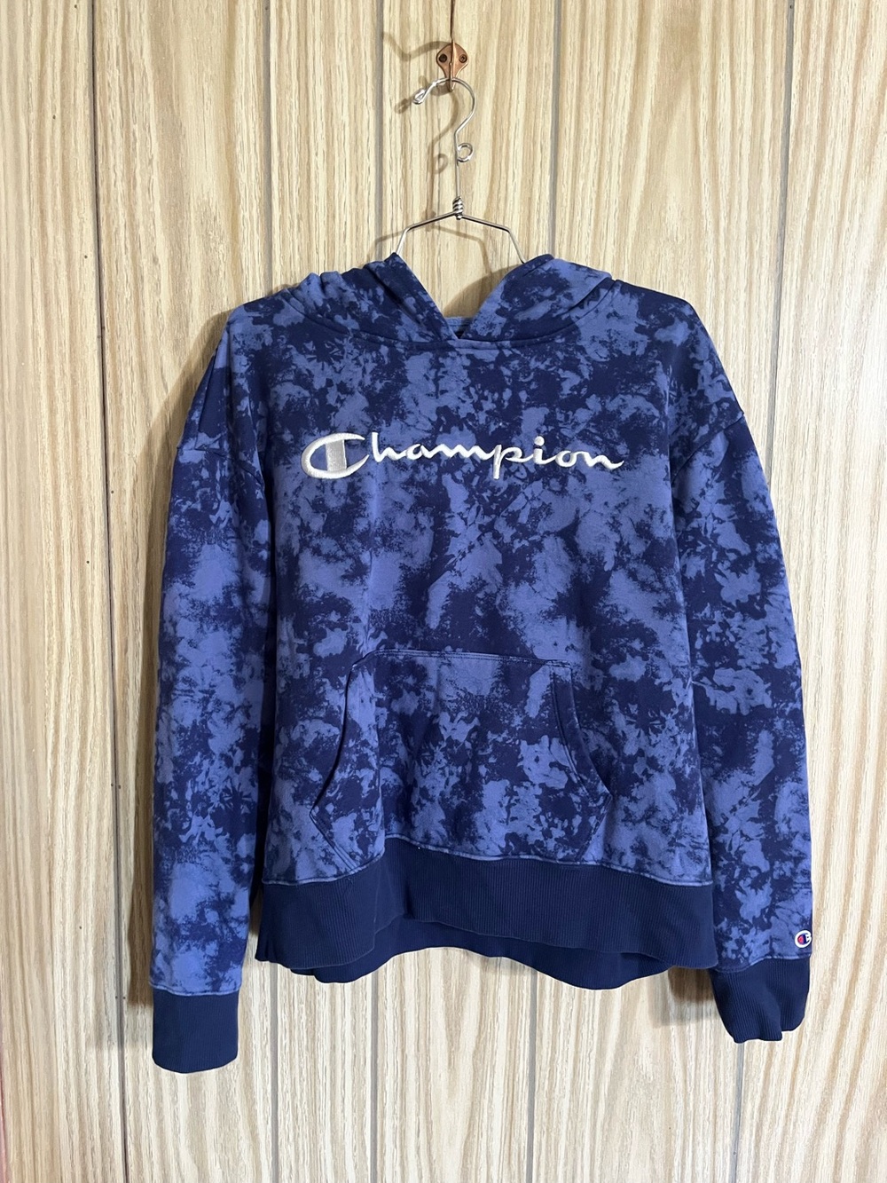 Champion Blue Tie-Dye Crewneck Sweatshirt